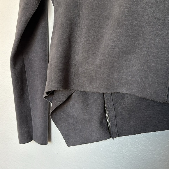BLANK NYC for women size XS Faux Suede Asymmetric Zipper in gray - Picture 7 of 11